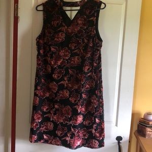 Velvet flower high neck dress